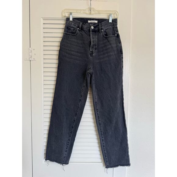 PacSun High Waisted Straight Black Eco Jeans, 25 - Picture 1 of 9